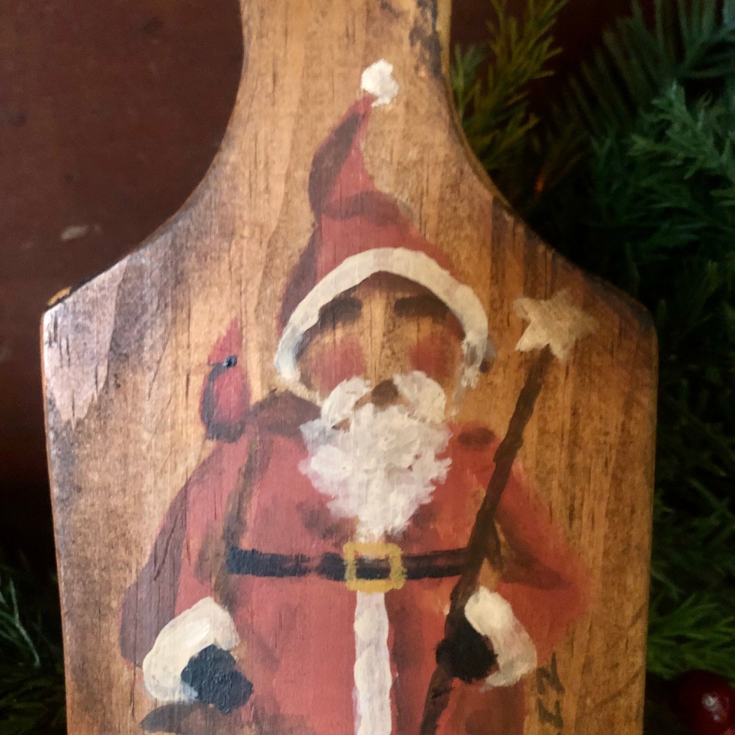 Ann Sweeney Butter Paddle- Star Staff Santa