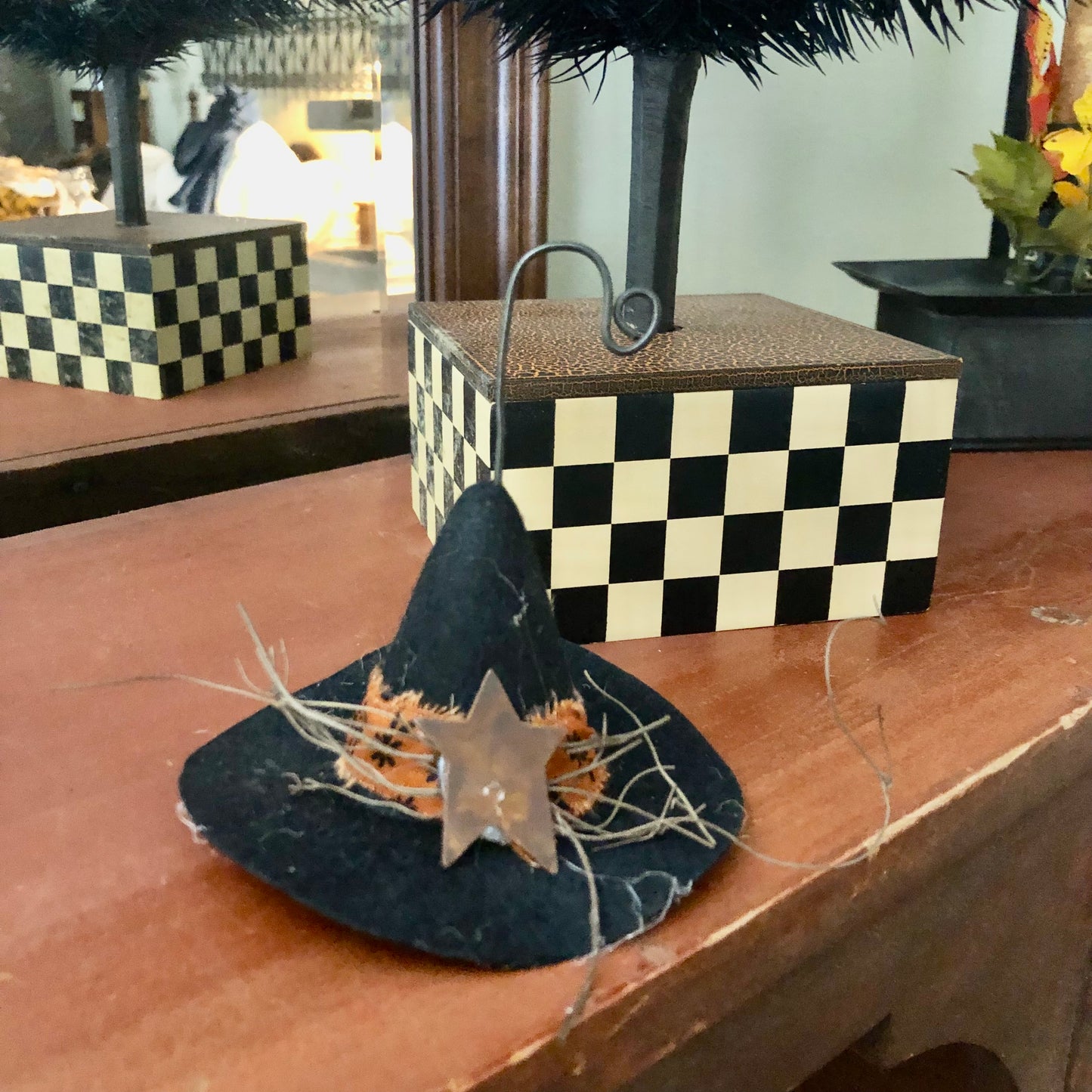 Brown House Ornament - Witches Hat