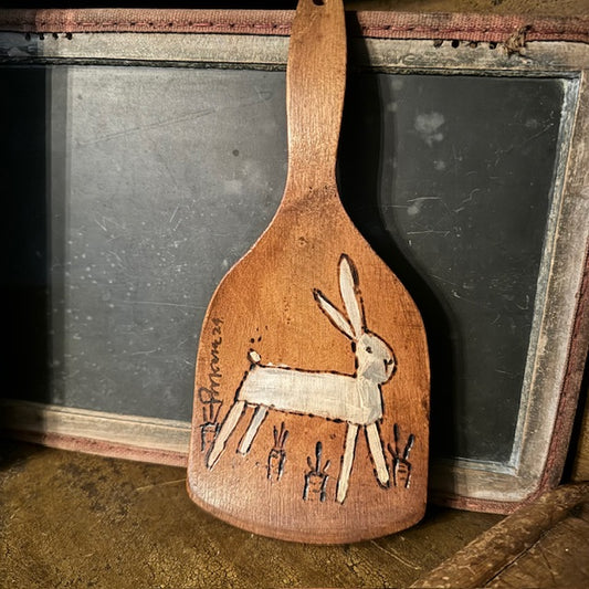 Ann Sweeney Butter Paddle - Etched Rabbit