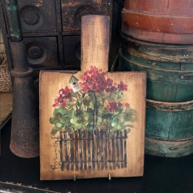 Ann Sweeney Bread Board - Geranium Basket