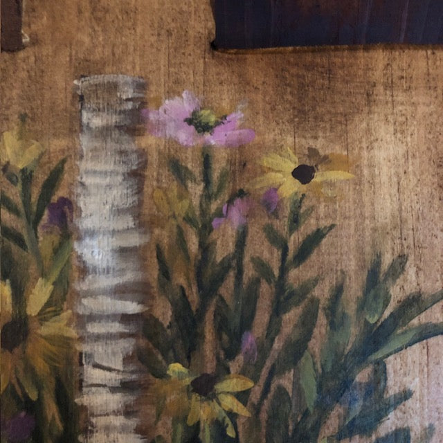 Ann Sweeney Bread Board - White Flower Basket