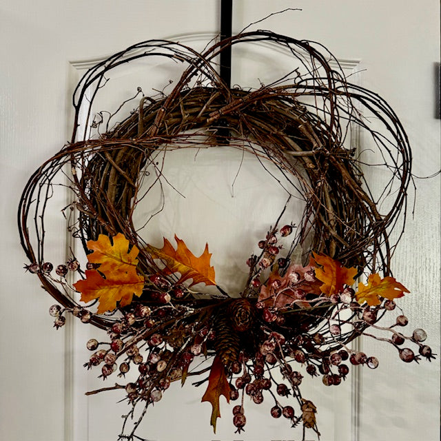 Wreath - Frosted Fall Leaf Stem