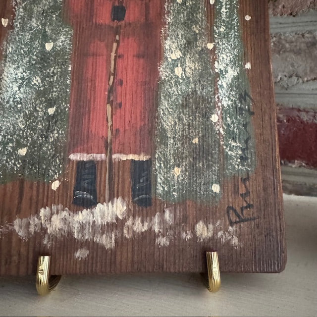 Ann Sweeney Bread Board - Fir Trees Santa