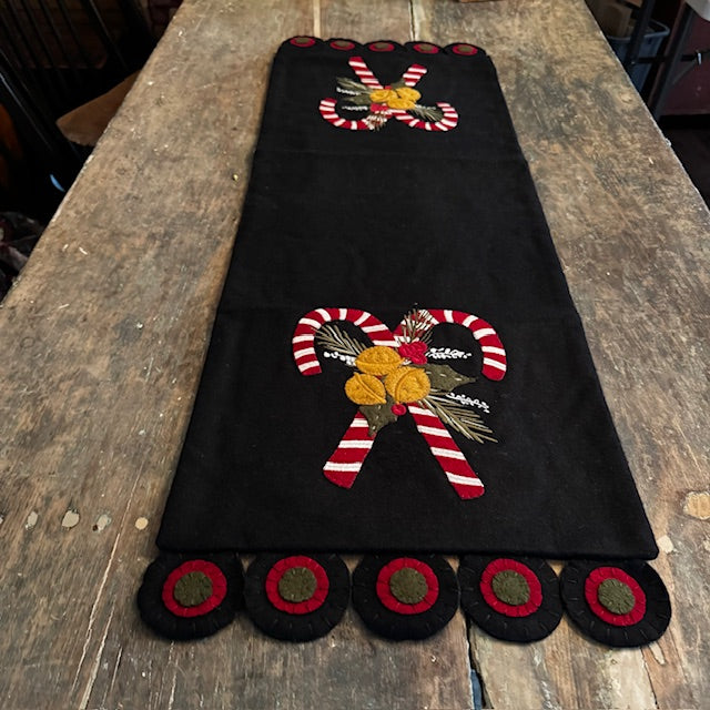 Candle Mat - Candy Canes