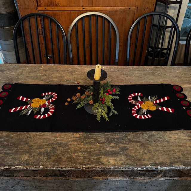 Candle Mat - Candy Canes