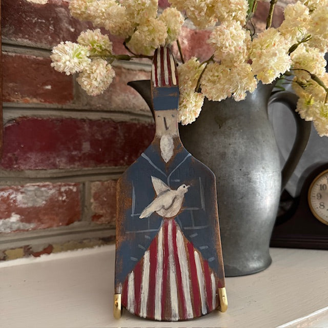 Ann Sweeney Butter Paddle - White Dove Uncle Sam
