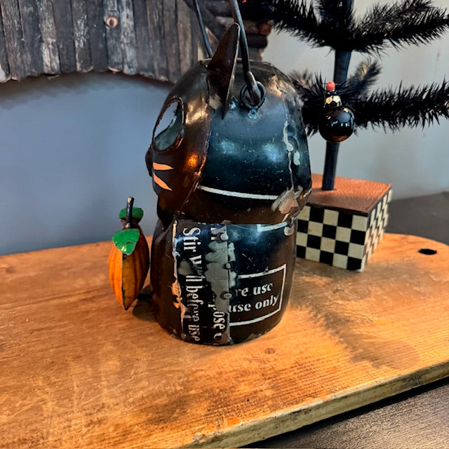 Recycled Metal - Cat Lantern