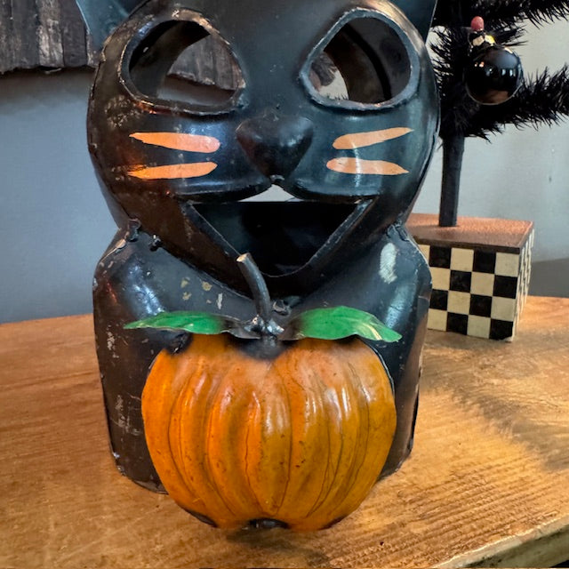 Recycled Metal - Cat Lantern