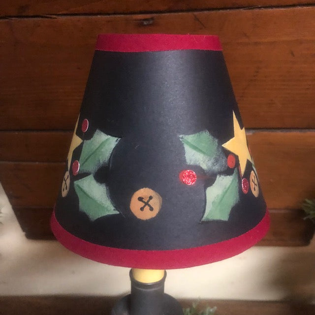 Lamp Shade - Holly and Stars