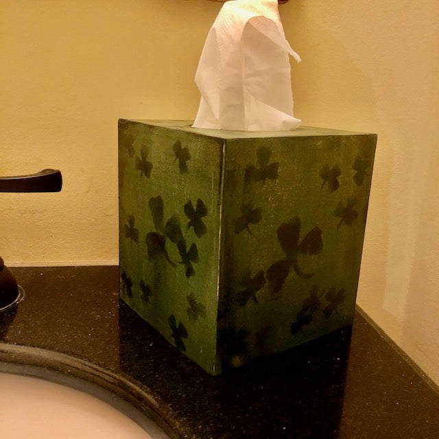 Tissue Box - Shamrocks