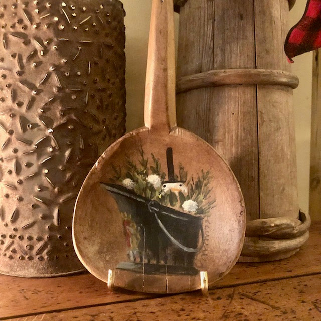 Ann Sweeney Butter Paddle - Coal Scuttle Snowman