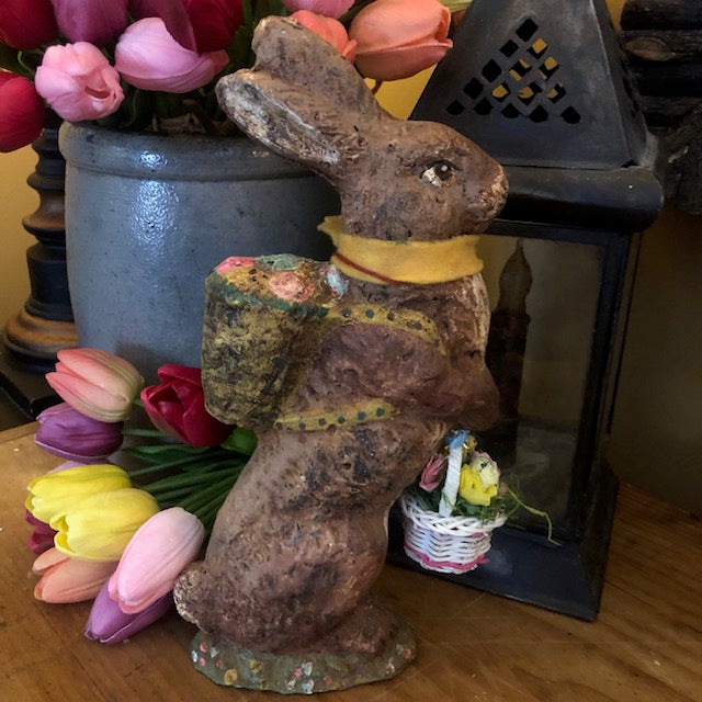 Krisnick - Chalkware Basket Bunny