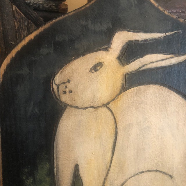 Ann Sweeney Bread Board - Etched Rabbit