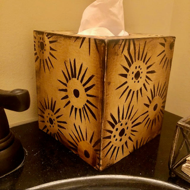 Tissue Box - Sunflower Burst Mustard