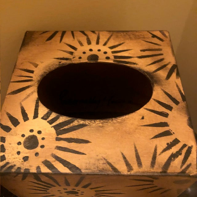 Tissue Box - Sunflower Burst Mustard