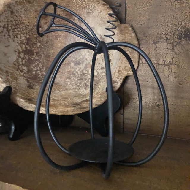 Candle Pan - Wire Pumpkin with Candle Ring