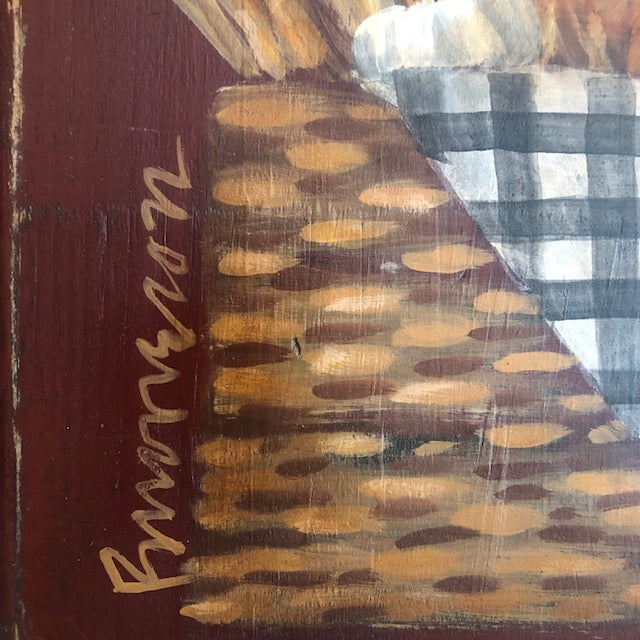 Ann Sweeney Bread Board - Redware Basket
