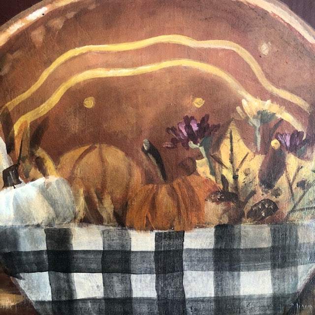 Ann Sweeney Bread Board - Redware Basket