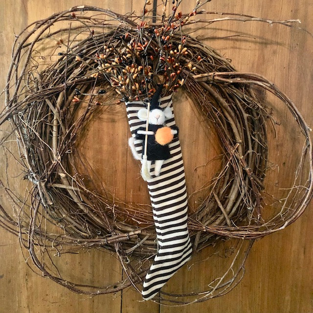 Ornament - Black Stripe Stocking