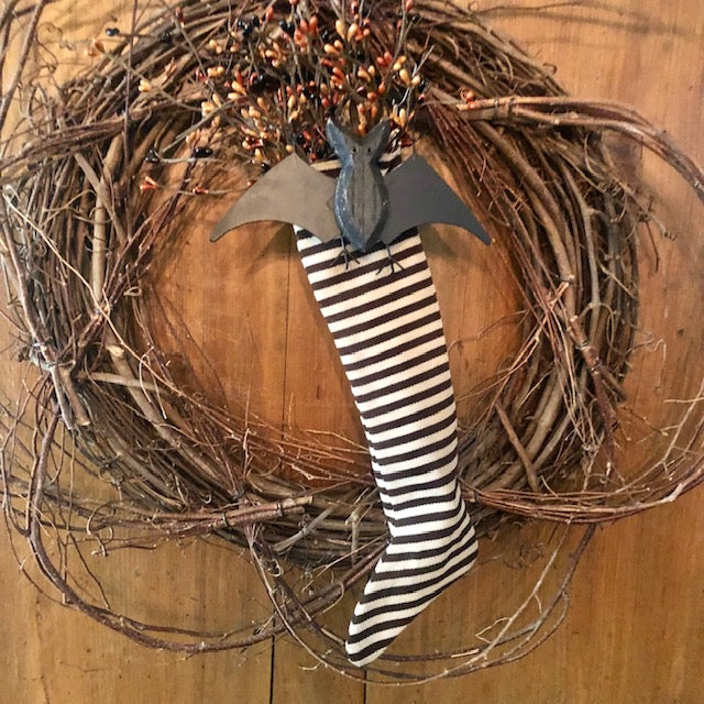 Ornament - Black Stripe Stocking