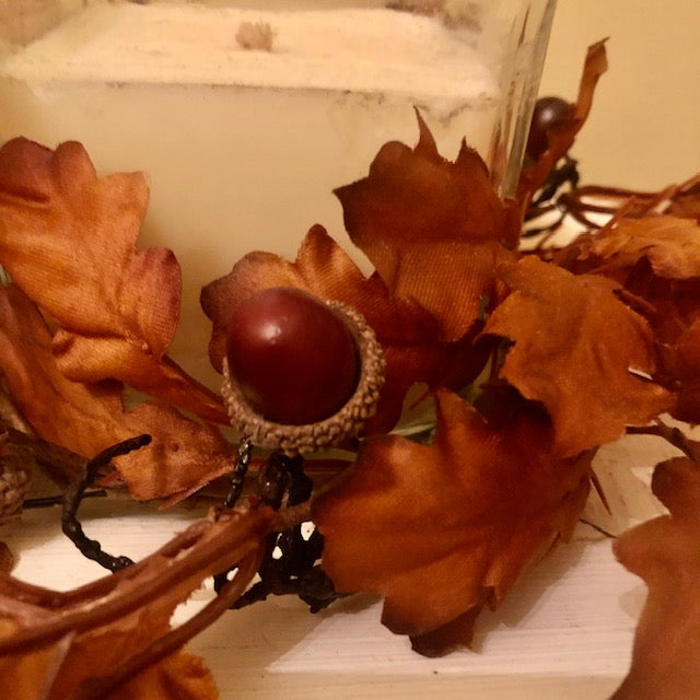 Candle Ring - Oak and Acorns