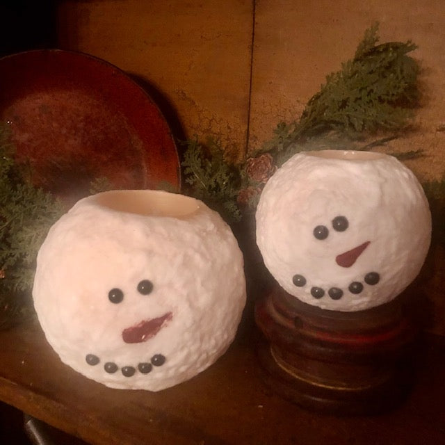 Candle - Snowman Snowball