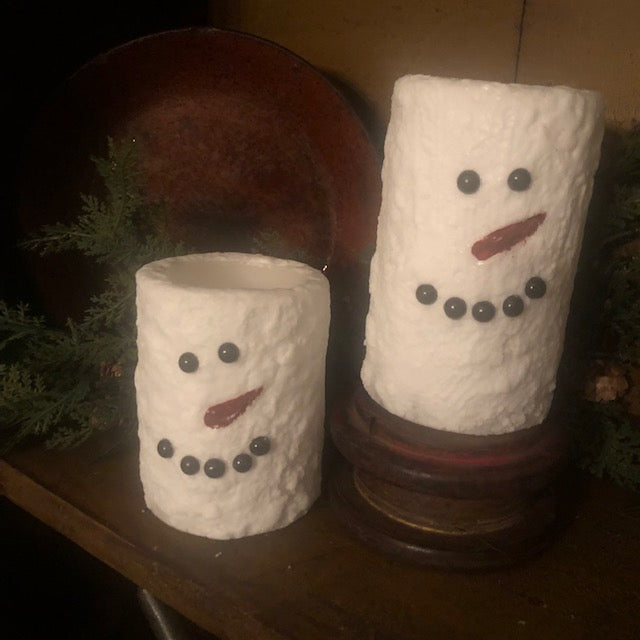 Candle - Snowman Pillar