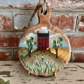 Ann Sweeney Bread Board - House Scene