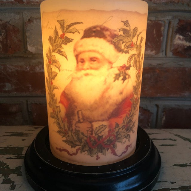 Candle Sleeve - Vintage Santa