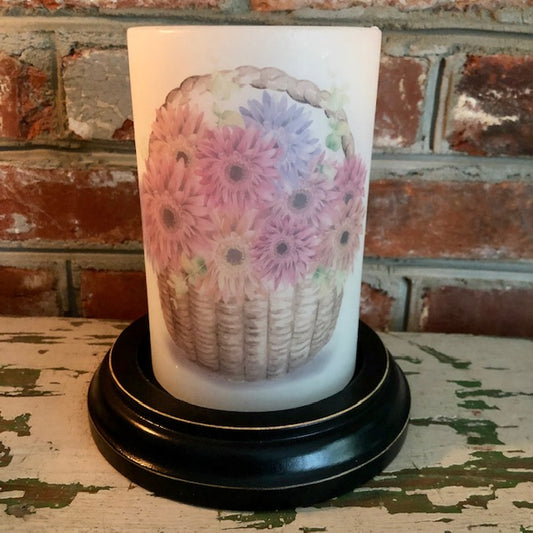 Candle Sleeve - Flower Basket