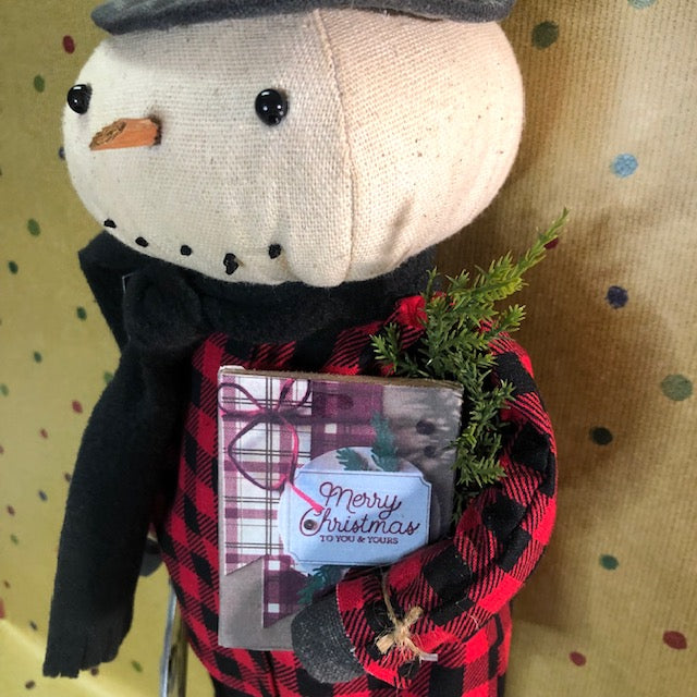 Snowman - Red Plaid Jacket