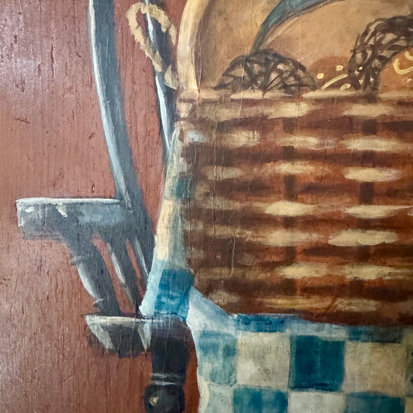 Ann Sweeney Bread Board - Blue Quilt Windsor Chair