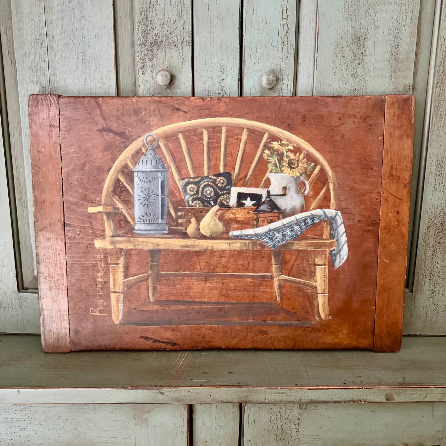 Ann Sweeney Bread Board - Mustard Bench