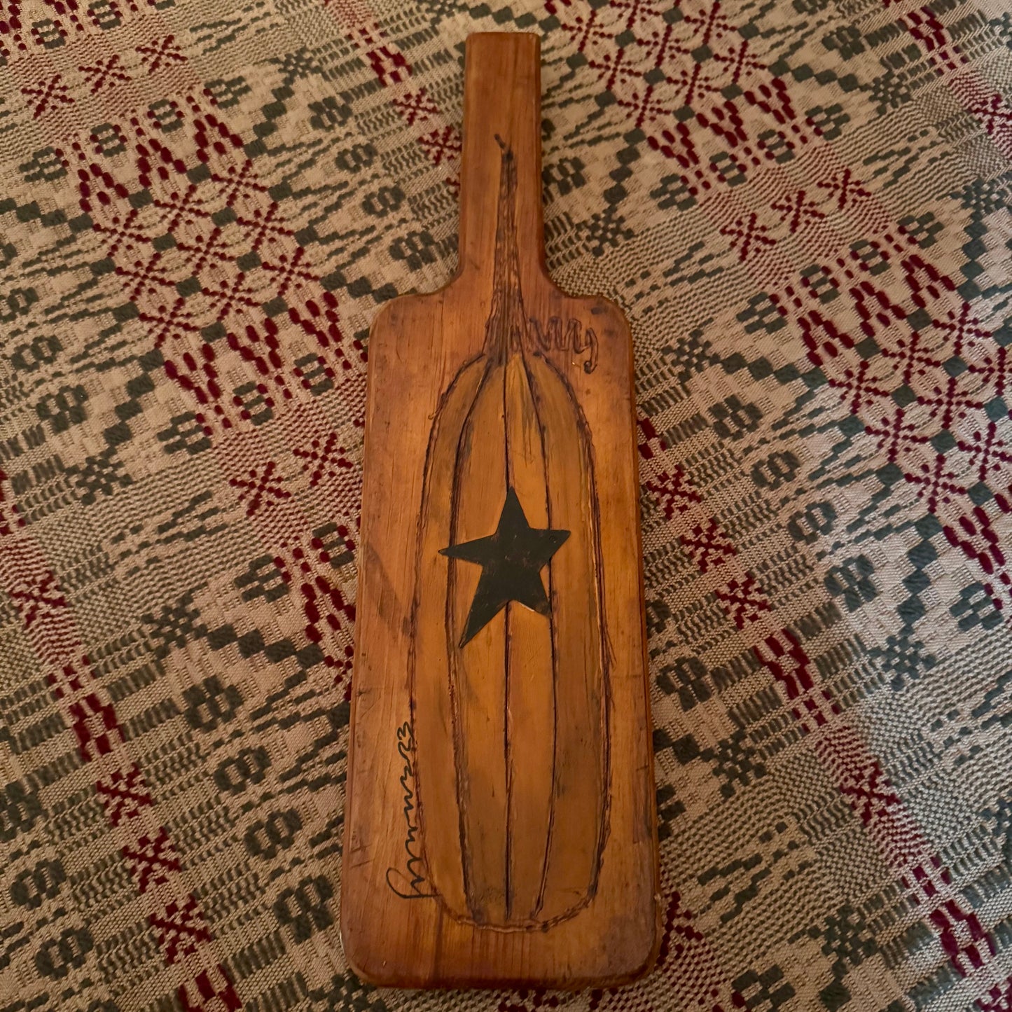 Ann Sweeney Bread Board - 2 Sided Snowman & Pumpkin