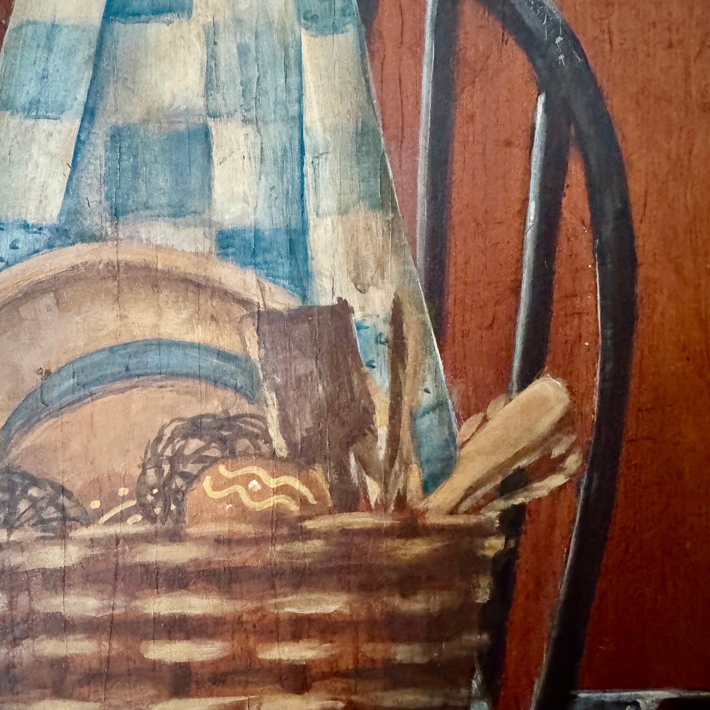 Ann Sweeney Bread Board - Blue Quilt Windsor Chair