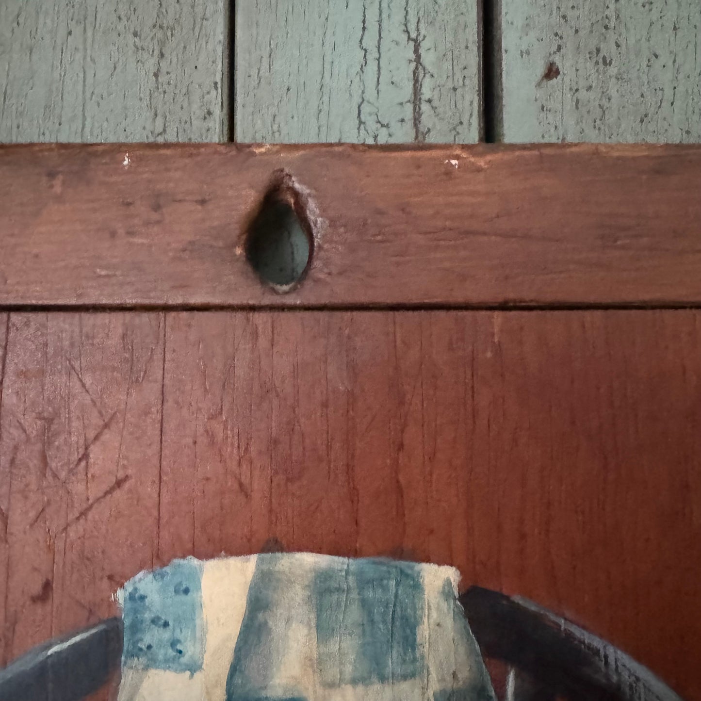 Ann Sweeney Bread Board - Blue Quilt Windsor Chair