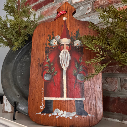 Ann Sweeney Bread Board  - Snowball Santa