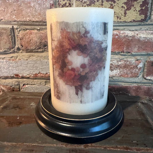 Candle Sleeve - Fall Wreath