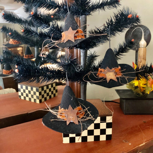 Brown House Ornament - Witches Hat