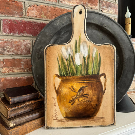 Ann Sweeney Bread Board - Tulip Crock