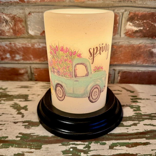 Candle Sleeve - Spring Truck