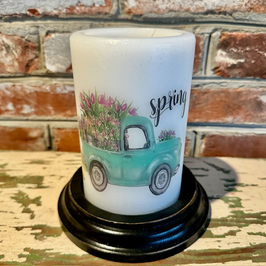 Candle Sleeve - Spring Truck