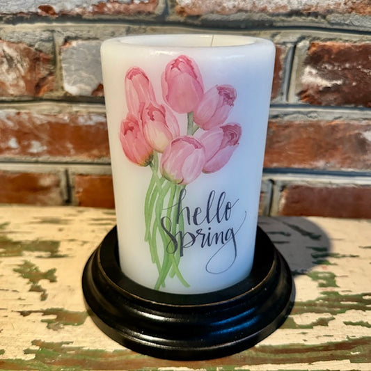 Candle Sleeve - Hello Spring Tulips