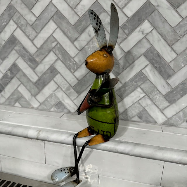 Recycled Metal - Sitting Rabbit