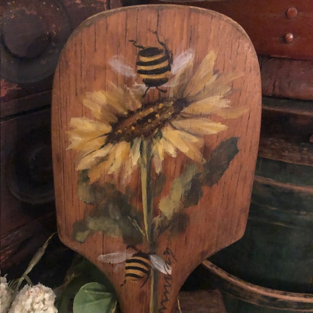 Ann Sweeney Butter Paddle - Sunflower Bees