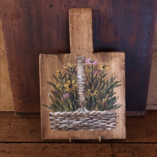 Ann Sweeney Bread Board - White Flower Basket