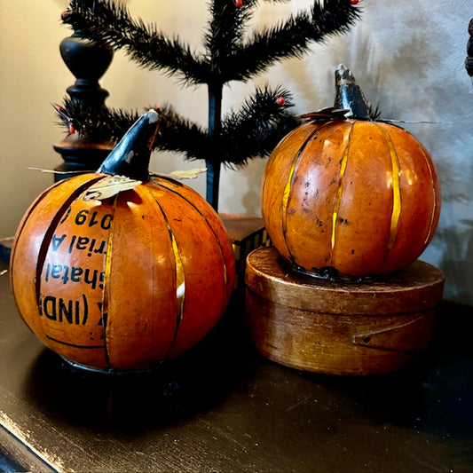 Recycled Metal - Pumpkin Luminaries