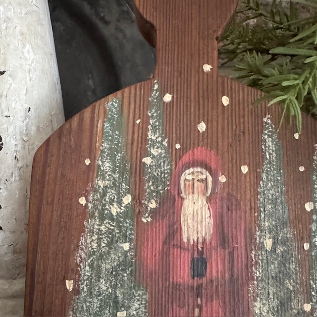Ann Sweeney Bread Board - Fir Trees Santa