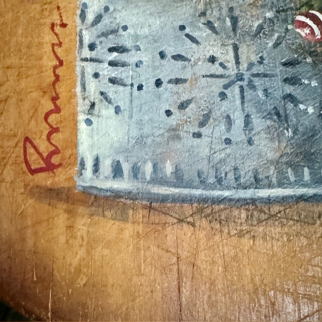 Ann Sweeney Bread Board  - Punched Tin Holiday Arrangement