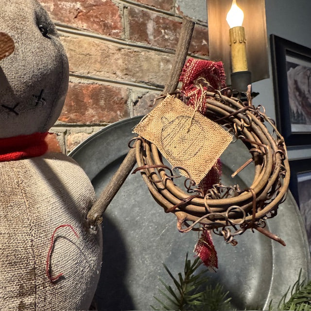 Dawn Stake - Twig Wreath Snowman